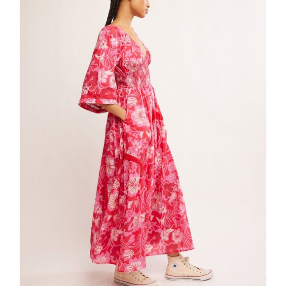 🎉LAST CHANCE🎉 FREE PEOPLE Printed Dixie Maxi / Ruby Combo - Picture 2 of 6